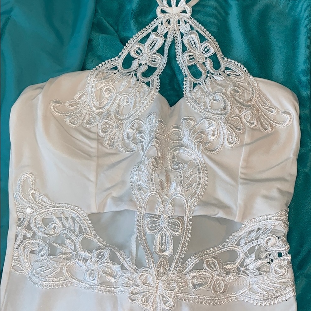 White Lacey body suit